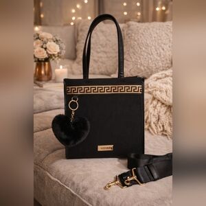 Versace Fragrances Black Tote Shoulder Crossbody Bag